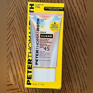 NEW Peter Thomas Roth Max Clear invisible Priming Sunscreen SPF 45